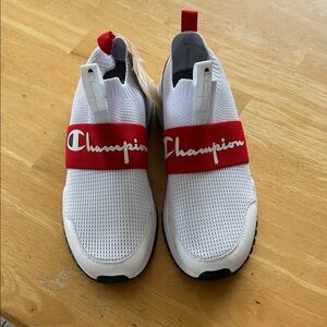 Champion White Slip-On Sneakers